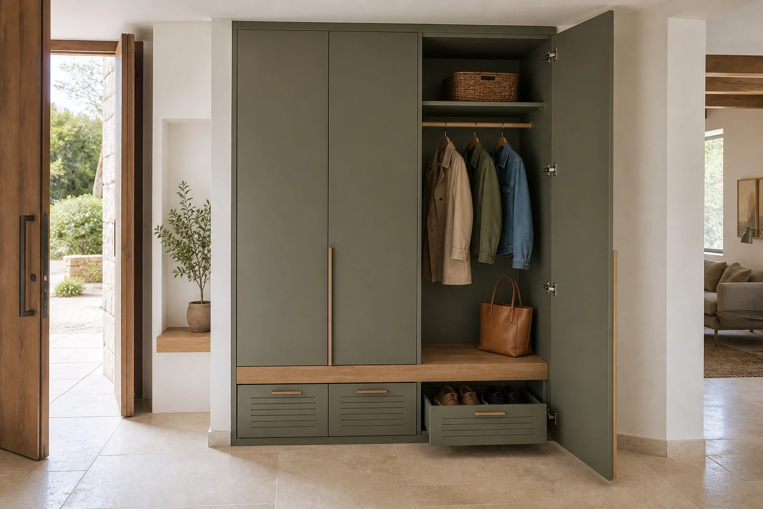 Armarios con puertas abatibles para puerta alta en Peñíscola